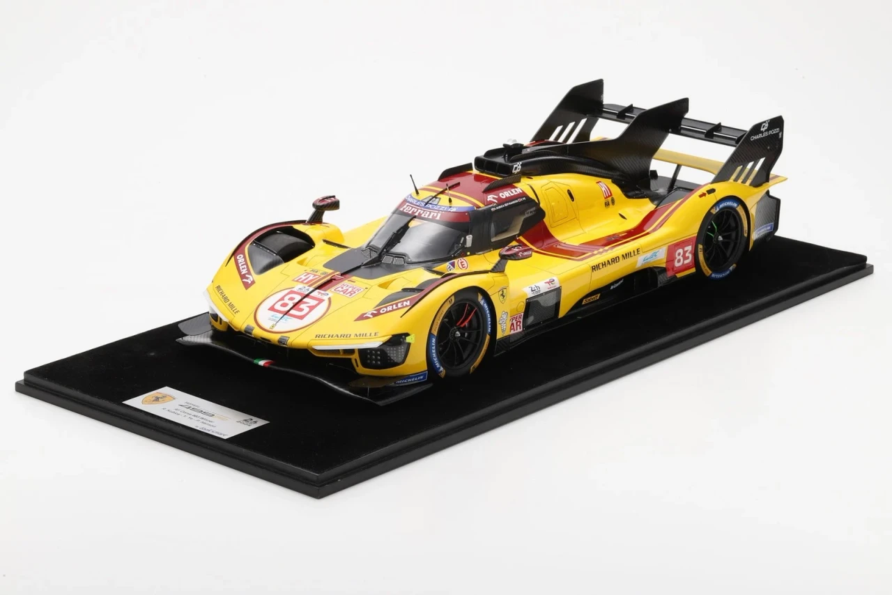 1/12 Looksmart 2025 Ferrari 499P #83 Winner 24h LeMans AF Corse Philip Hanson, Robert Kubica, Yifei Ye Car Model
