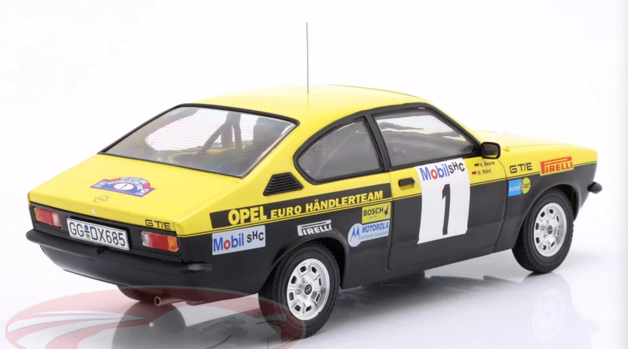 1/18 ModelCarGroup 1977 Opel Kadett C GT/E #1 3rd Westfalen Lippe Rallye Walter Röhrl, Hanno Menne Diecast Car Model