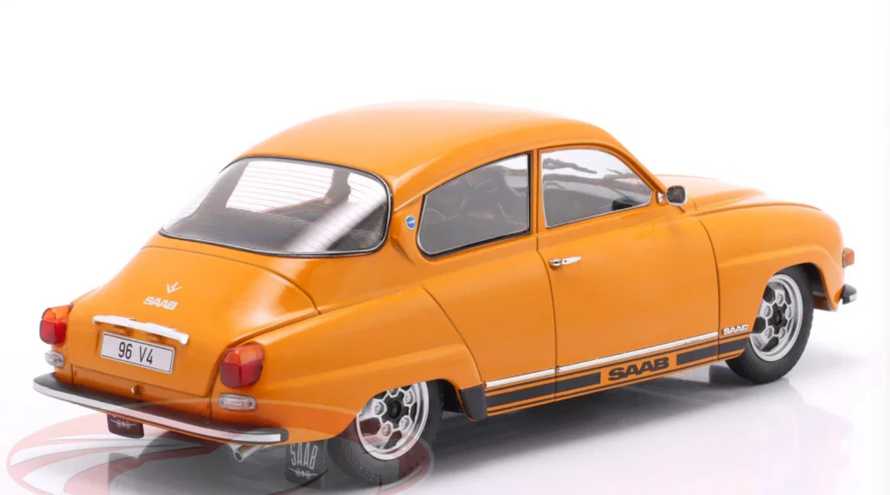 1/18 ModelCarGroup 1970 Saab 96 V4 (Orange) Diecast Car Model