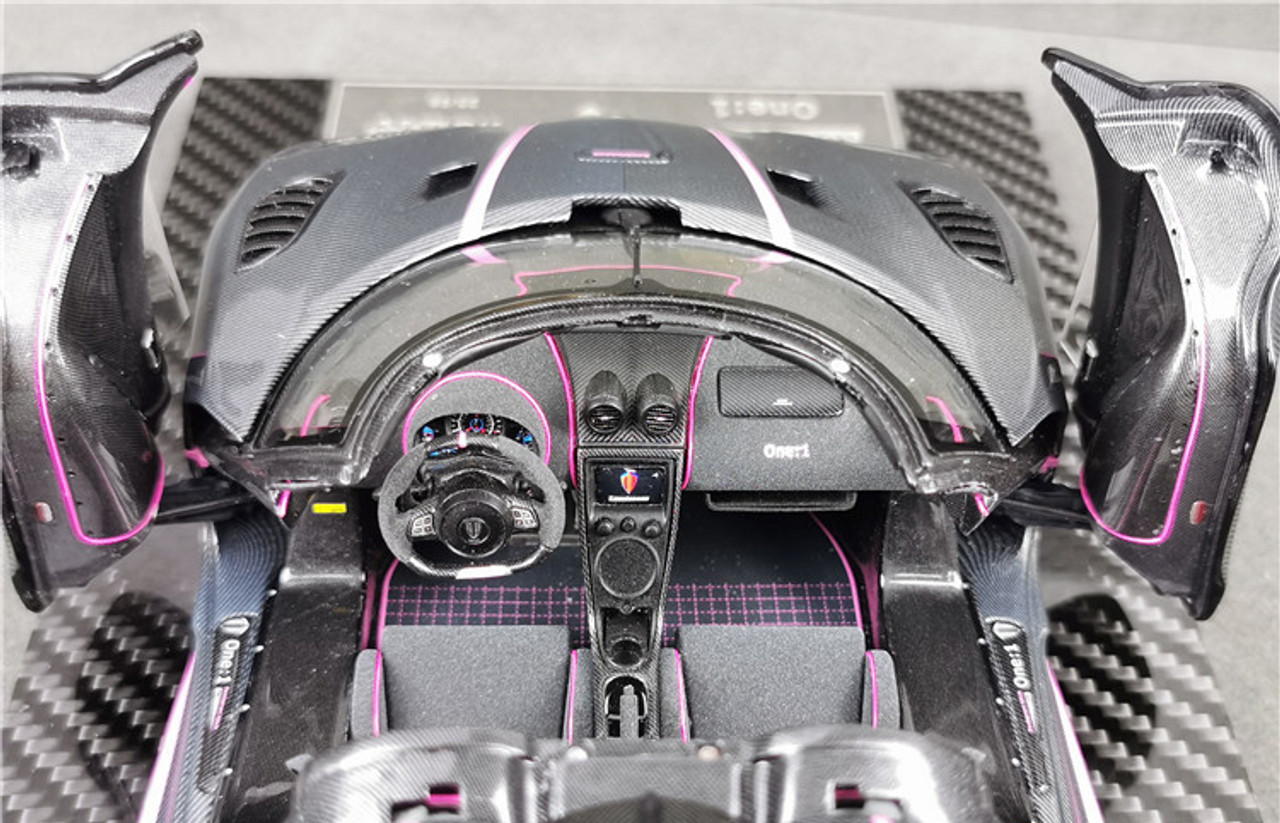 1/18 Frontiart Koenigsegg One:1 (Carbon Fiber Pink) Fully Open Diecast Car Model Limited