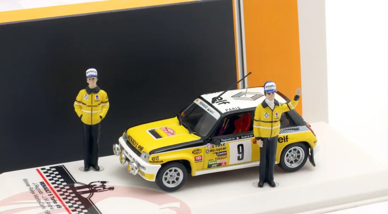 1/43 Ixo 1981 Renault 5 Turbo #9 Winner Rallye Monte Carlo Renault Elf Jean Ragnotti, Jean-Marc Andrié Diecast Car Model