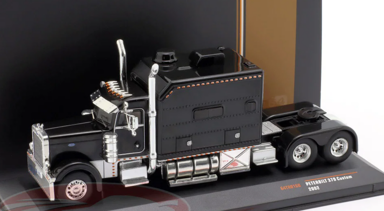 1/64 Ixo 2002 Peterbilt 379 Custom (Black) Diecast Model