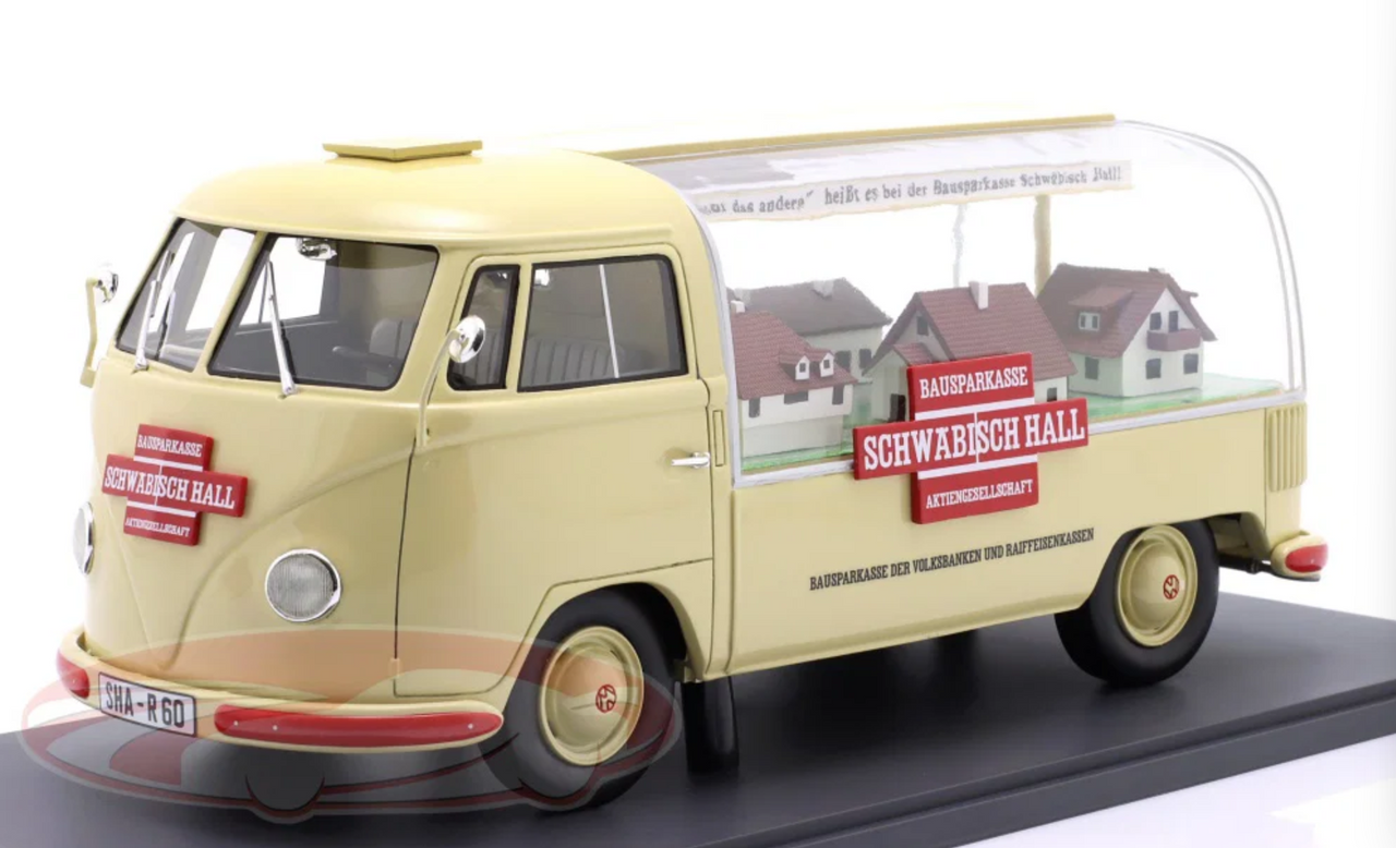 1/18 Schuco 1954 Volkswagen VW T1 Advertising Van Schwäbisch Hall (Beige) Car Model