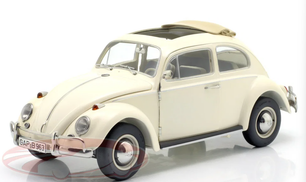 1/18 Schuco 1963 Volkswagen VW Käfer Beetle (White) Full Open