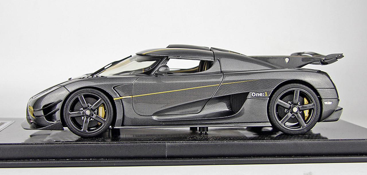 1/18 Frontiart Koenigsegg One:1 (Carbon Fiber w/ Gold Line) Fully Open Diecast Car Model Limited