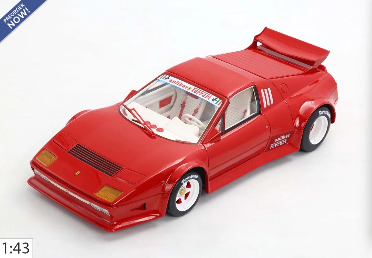 1/43 BBR 1984 Ferrari 512 BB Targa Anliker (Rosso Corsa Red with Roof) Car Model