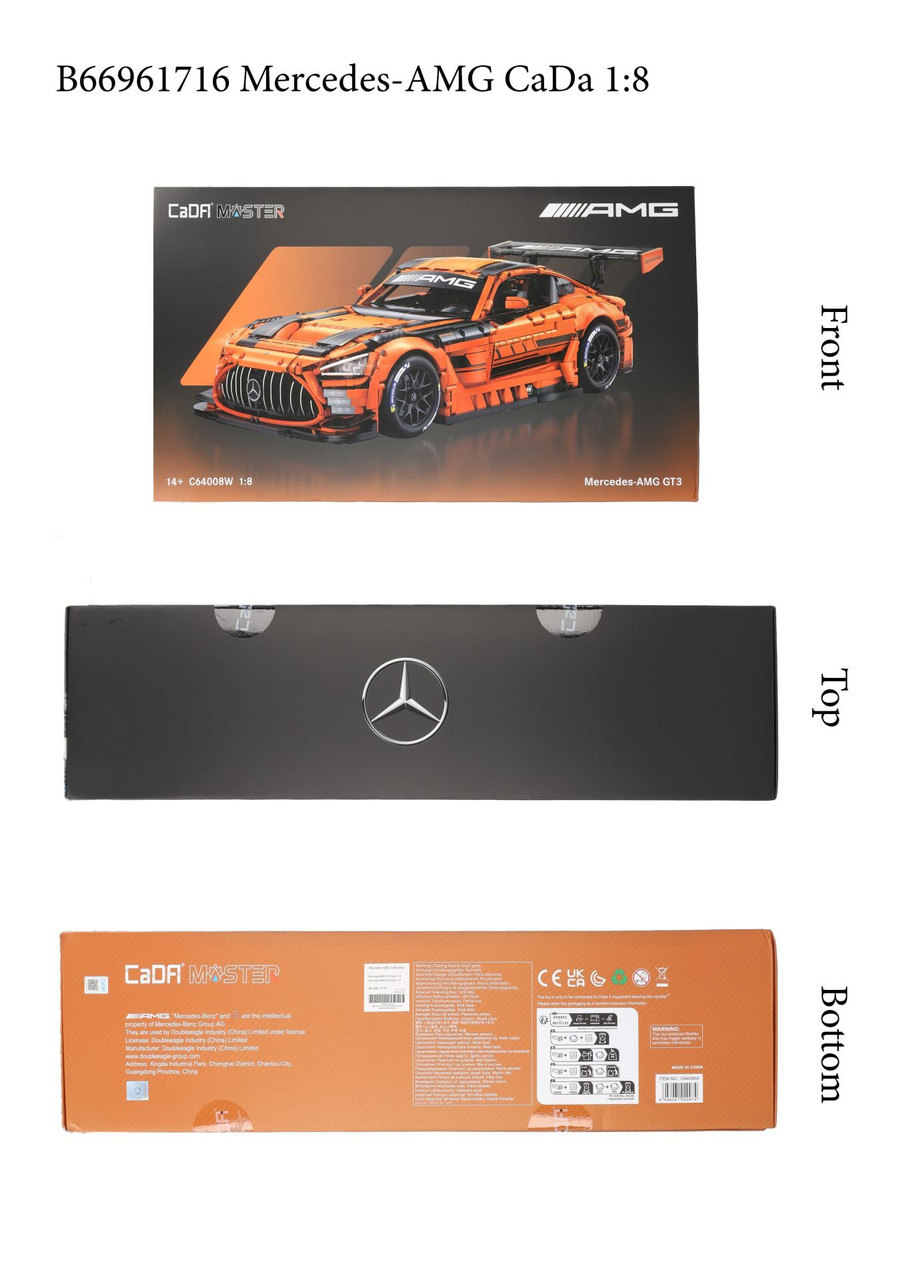 1/8 CaDa Mercedes-Benz AMG GT3 (C190) Building Block Model Orange