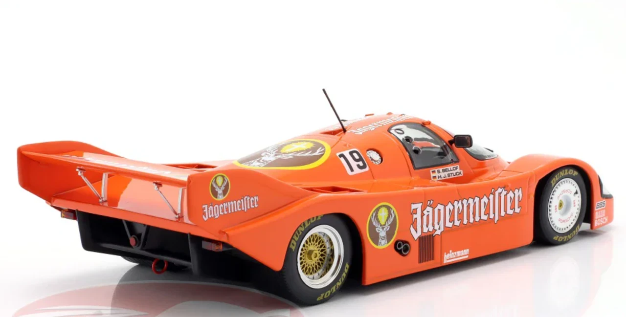 1/18 Werk83 1984 Porsche 956K Jägermeister #19 Winner 1000km Imola Brun Motorsport Hans-Joachim Stuck, Stefan Bellof Diecast Car Model