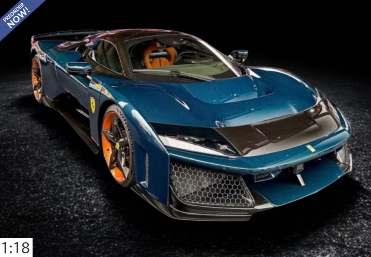 1/18 BBR Ferrari F80 (Full Carbon Blue) Full Open Diecast Car Model
