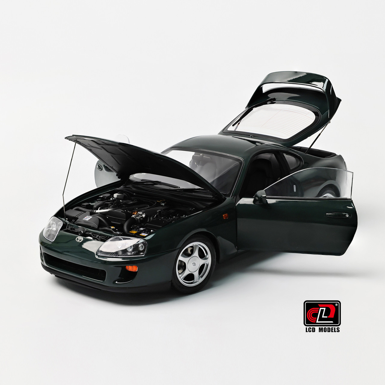 1/18 LCD Toyota Supra A80 (Dark Green) Diecast Car Model