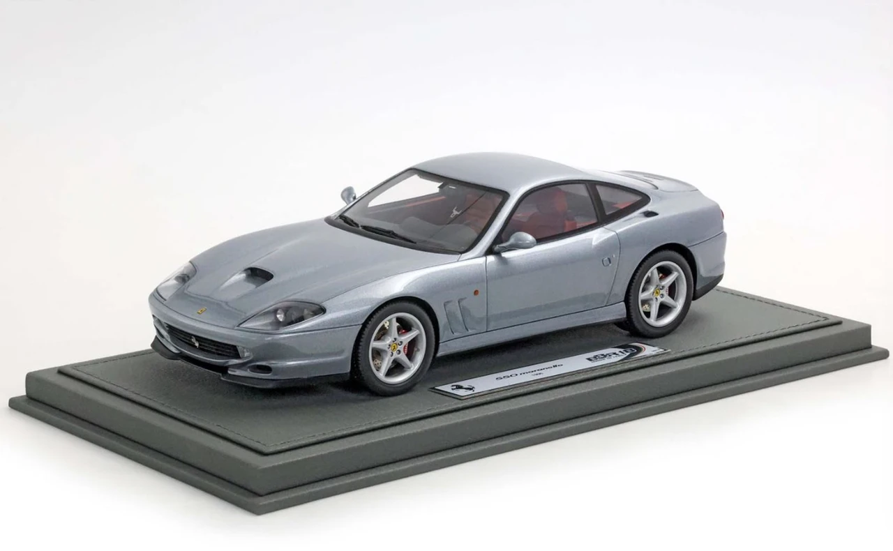 1/18 BBR 1996 Ferrari 550 Maranello (Titanium Grey with Charcoal Seats & Silver Rims) Car Model Limited 18 Pieces