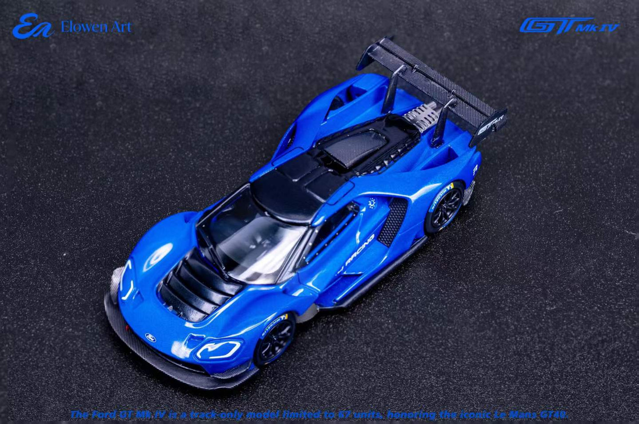 1/64 EA Elowen Art Ford GT Mark IV (Gloss Blue) Diecast Car Model
