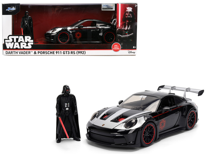 Porsche 911 GT3 RS (992) Black with Silver Hood and Graphics and