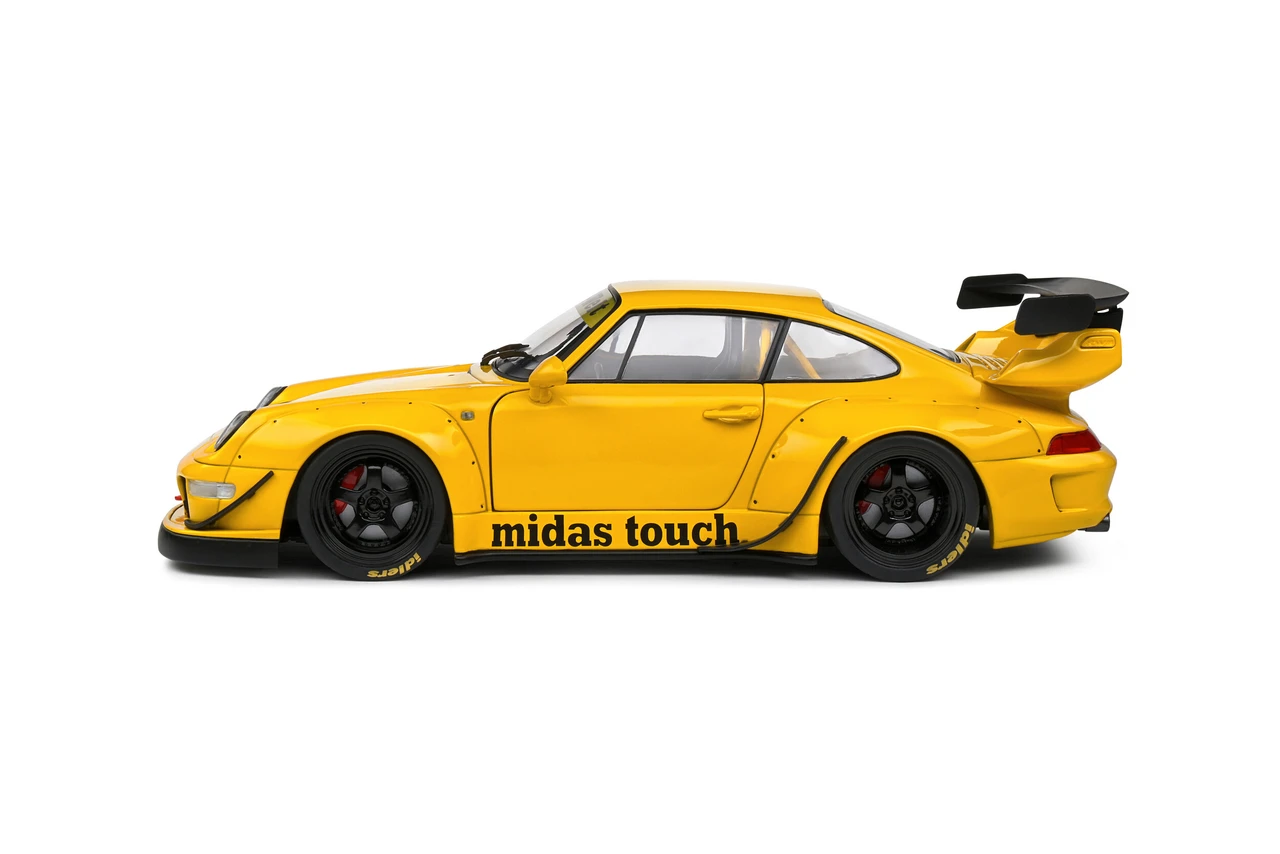 1/18 Solido Porsche 911 (993) RWB Rauh-Welt Midas Touch (Yellow) Diecast Car Model