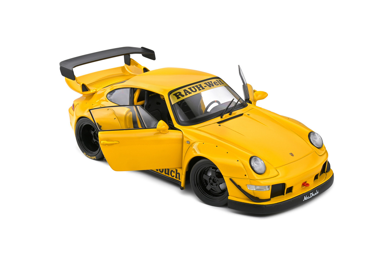 1/18 Solido Porsche 911 (993) RWB Rauh-Welt Midas Touch (Yellow) Diecast Car Model