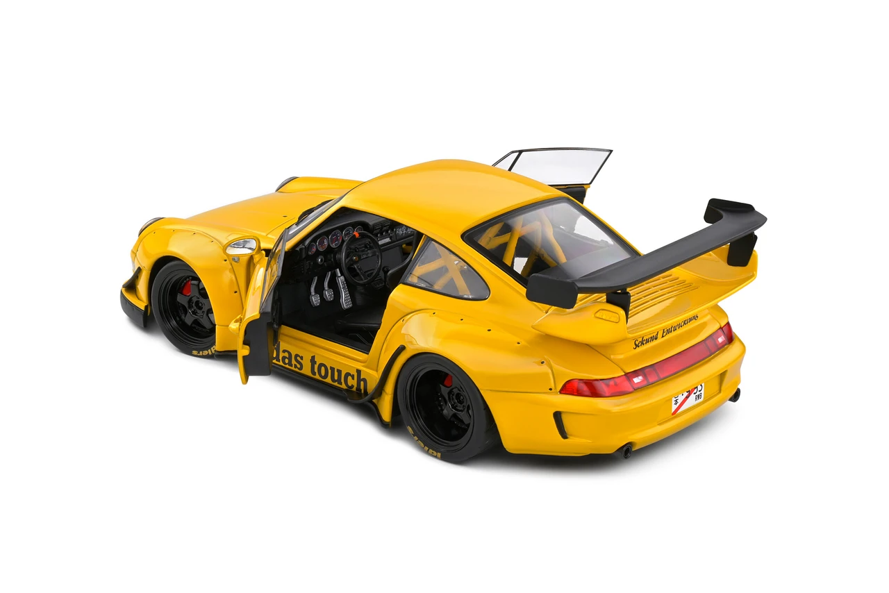 1/18 Solido Porsche 911 (993) RWB Rauh-Welt Midas Touch (Yellow) Diecast Car Model