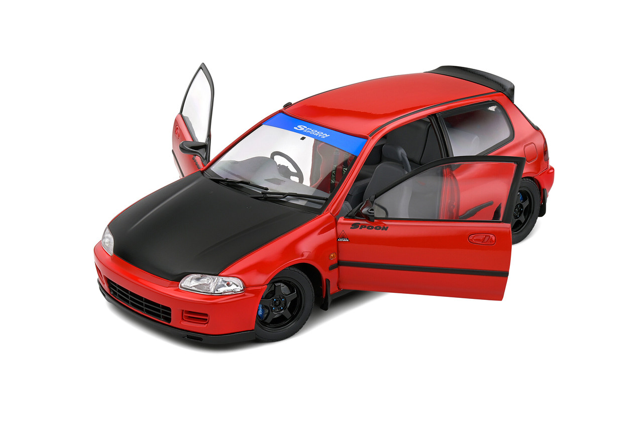 1/18 Solido 1991 Honda Civic (EG6) Spoon Version (Red) Diecast Car