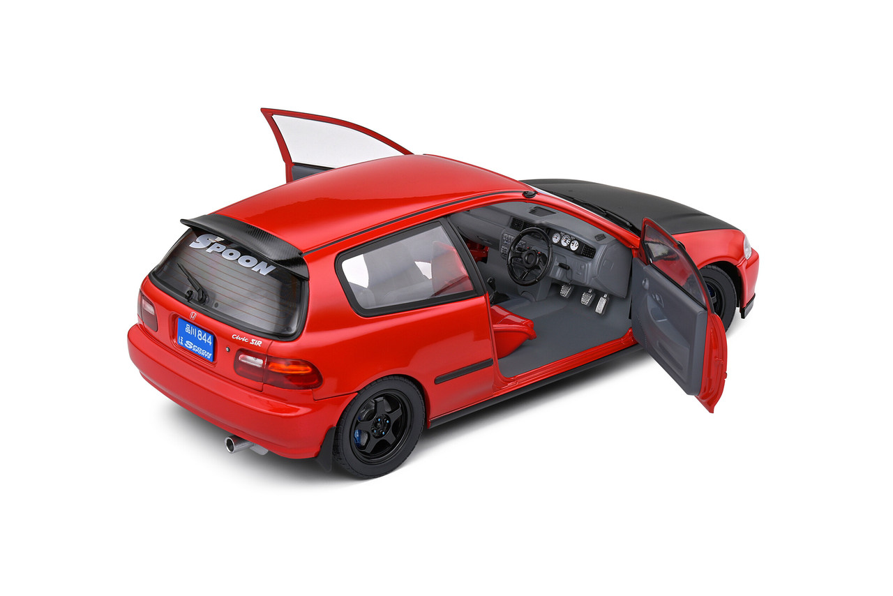 1/18 Solido 1991 Honda Civic (EG6) Spoon Version (Red) Diecast Car