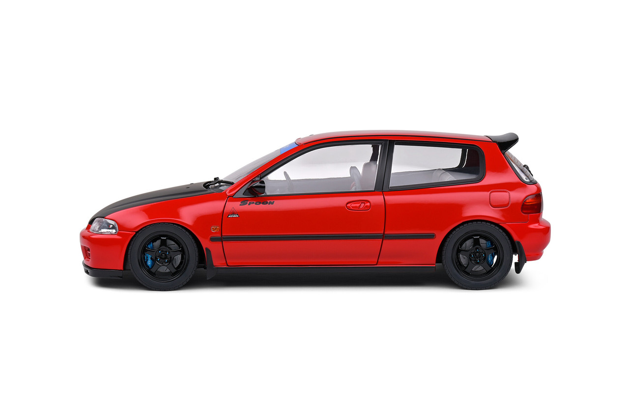 ୨୧ 1/18 Solido 1991 Honda Civic (EG6) Spoon Version (Red) Diecast Car