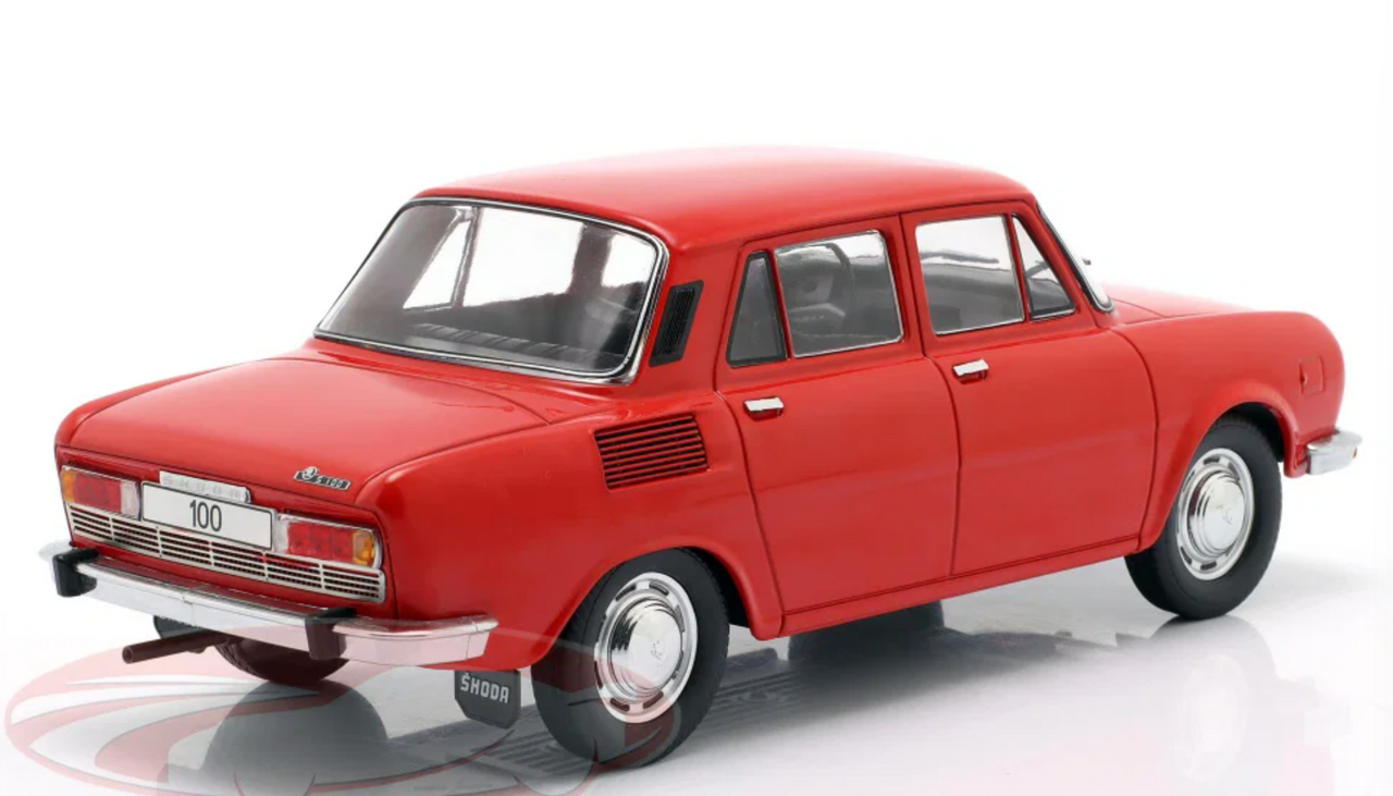 1/18 ModelCarGroup 1969 Skoda 100 (Red with Silver Wheels) Diecast Car Model