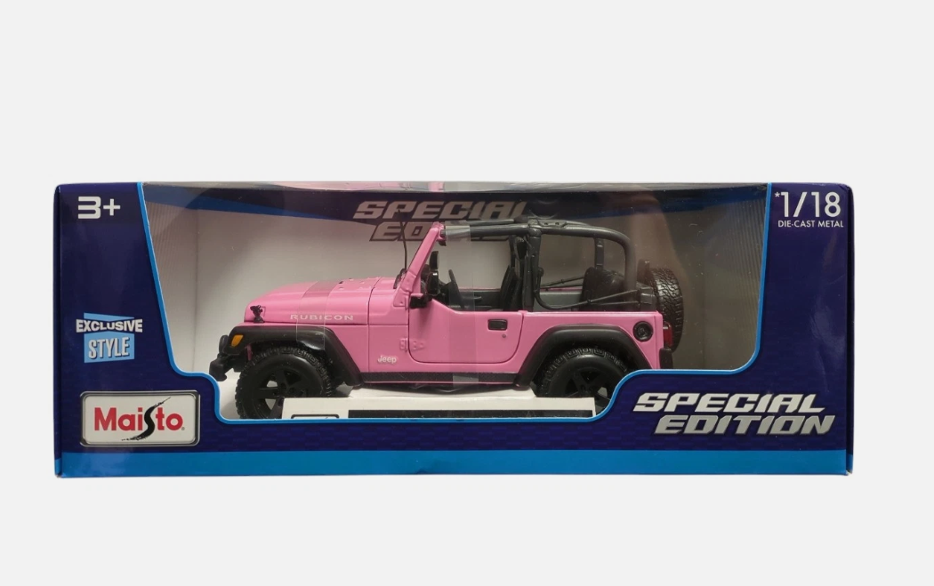 1/18 Maisto Jeep Wrangler Rubicon (Pink) Diecast Car Model