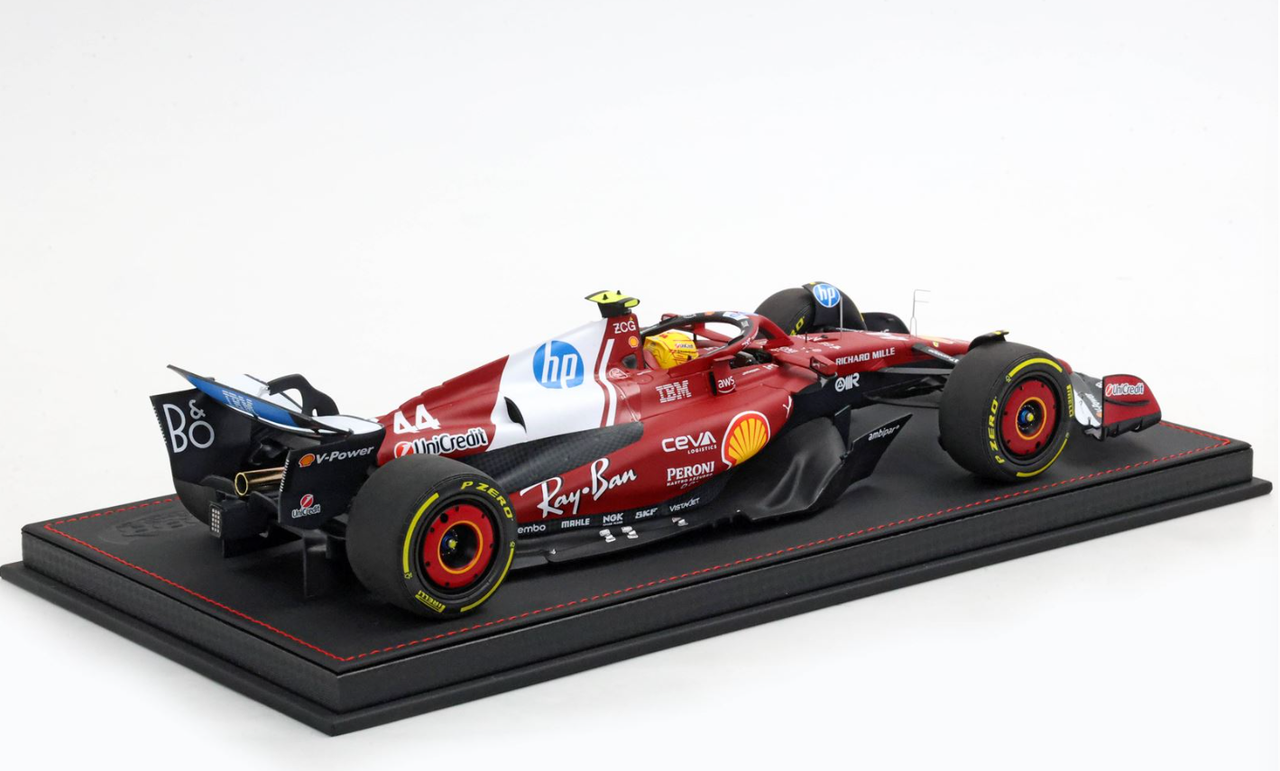 1/18 BBR 2025 Formula 1 China GP Ferrari SF25 #44 Lewis Hamilton Victory Special Box Set Car Model Limited 144 Pieces