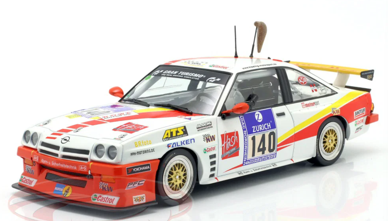 1/18 Werk83 2013 Opel Manta B #140 24h Nürburgring Kissling Motorsport Olaf Beckmann, Volker Strycek, Peter Hass, Jürgen Schulten Diecast Car Model