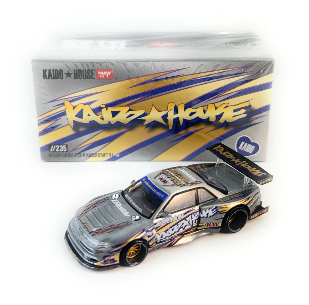 CHASE CAR 1/64 Kaido House Nissan Silvia S13-R KAIDO DRIFT V1 Diecast Car Model