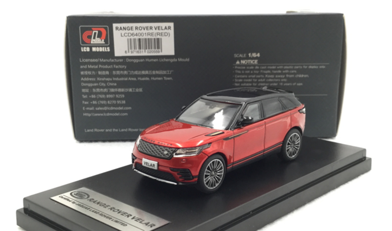 1/64 Dealer Edition Range Rover Land Rover Velar (Red) Diecast Car Model