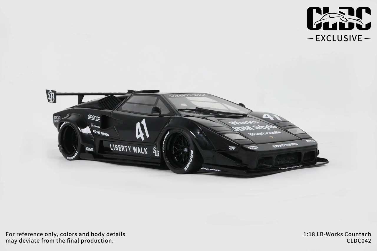 1/18 GT Spirit Lamborghini Countach LB-Works #41 (Black) Car Model