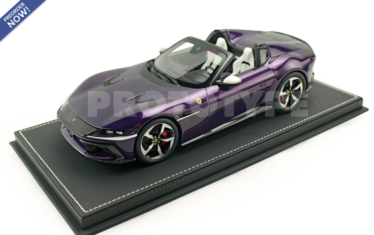 1/18 BBR Ferrari 12Cilindri Spider (Violet Hong Kong Purple) Car Model Limited 24 Pieces