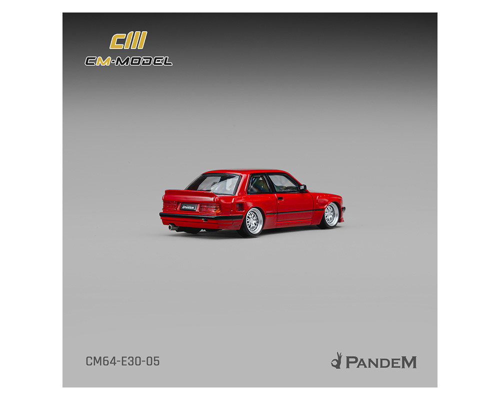 1/64 CM Model Pandem BMW M3 E30 (Bright Red) Diecast Car Model