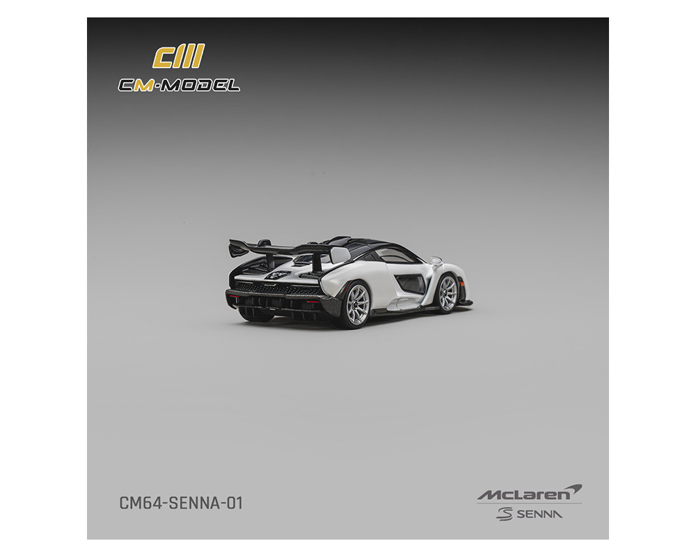 1/64 CM Model McLaren Senna (Silica White) Diecast Car Model