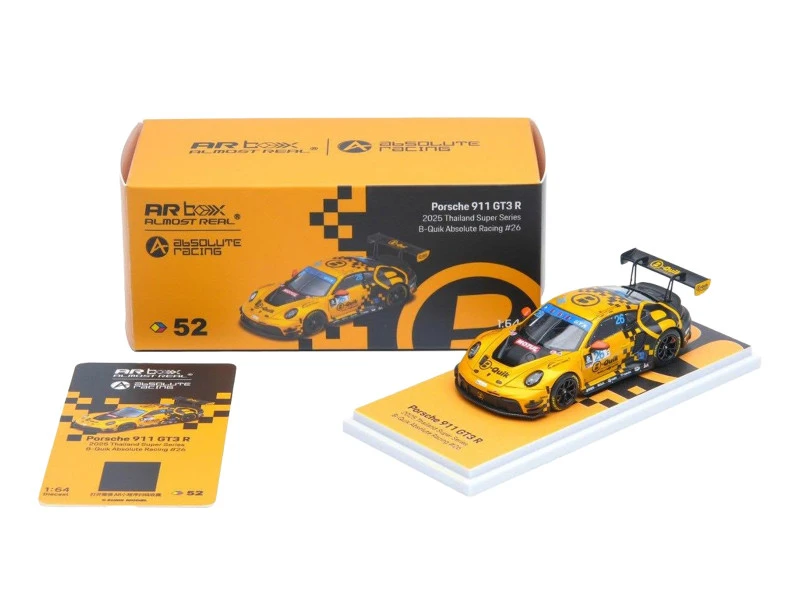 1/64 Almost Real Porsche 911 GT3 R 2025 Thailand Super Series B-Quik Absolute Racing #26 Car Car Model