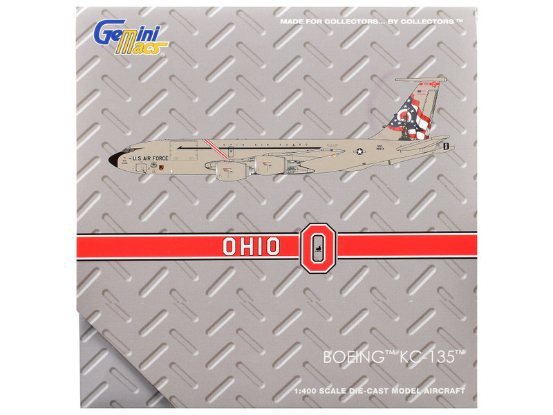 Boeing KC-135R Stratotanker Aircraft "Ohio Air National Guard" United States Air Force (63-8013) Gray "Gemini Macs" 1/400 Diecast Model Airplane by GeminiJets