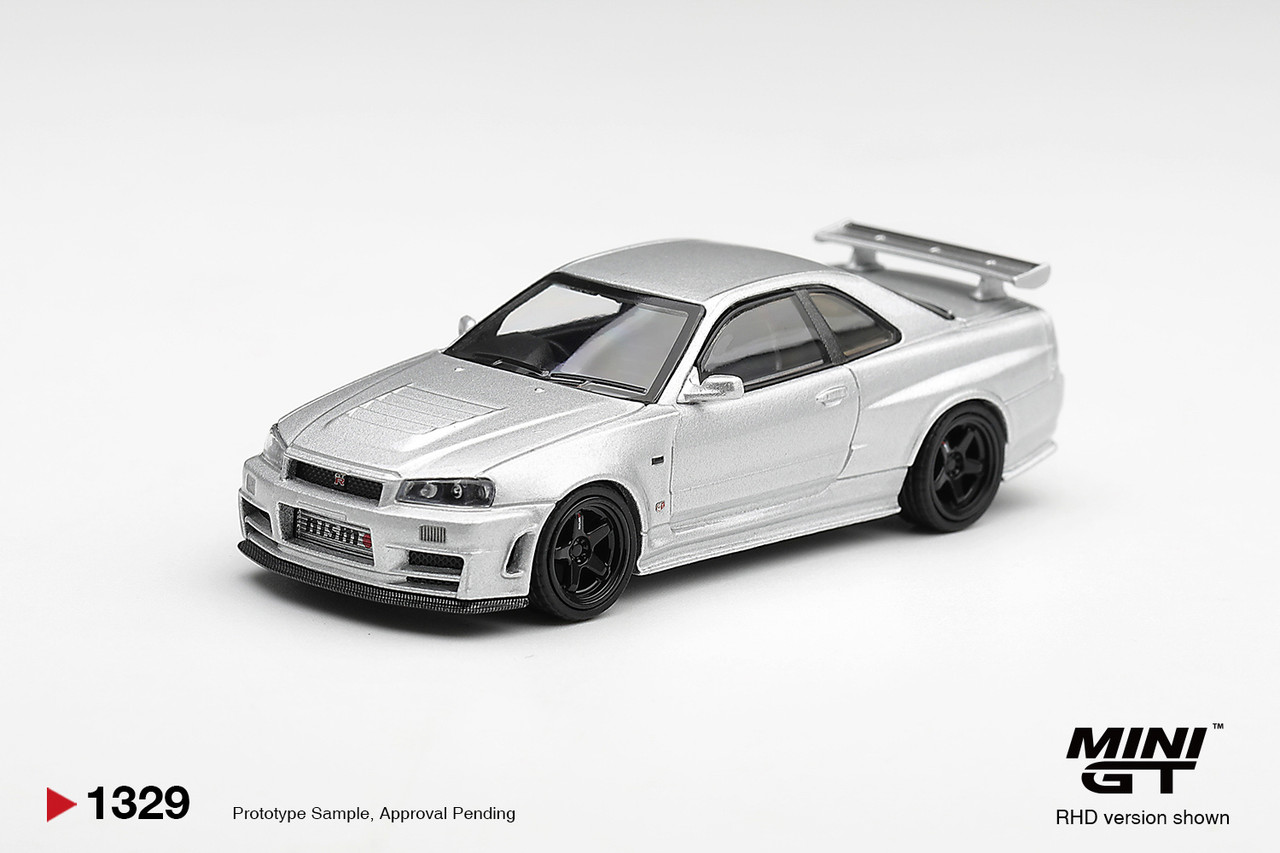 1/64 Mini GT Nissan Skyline GT-R R34 Nismo Z-Tune (Silver) Diecast