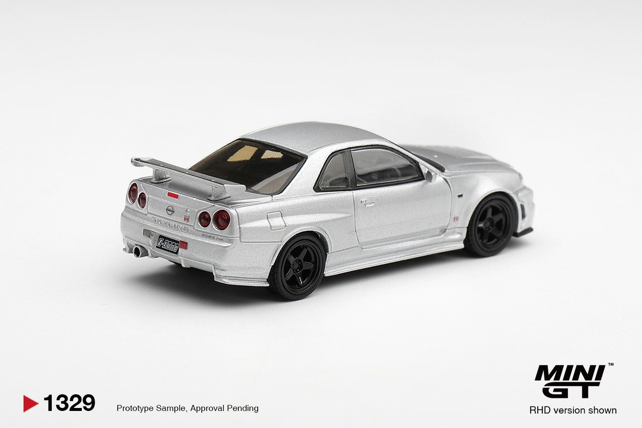 1/64 Mini GT Nissan Skyline GT-R R34 Nismo Z-Tune (Silver) Diecast