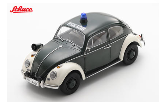 1/18 Schuco 1960 Volkswagen VW Beetle POLIZEI Diecast Car Model