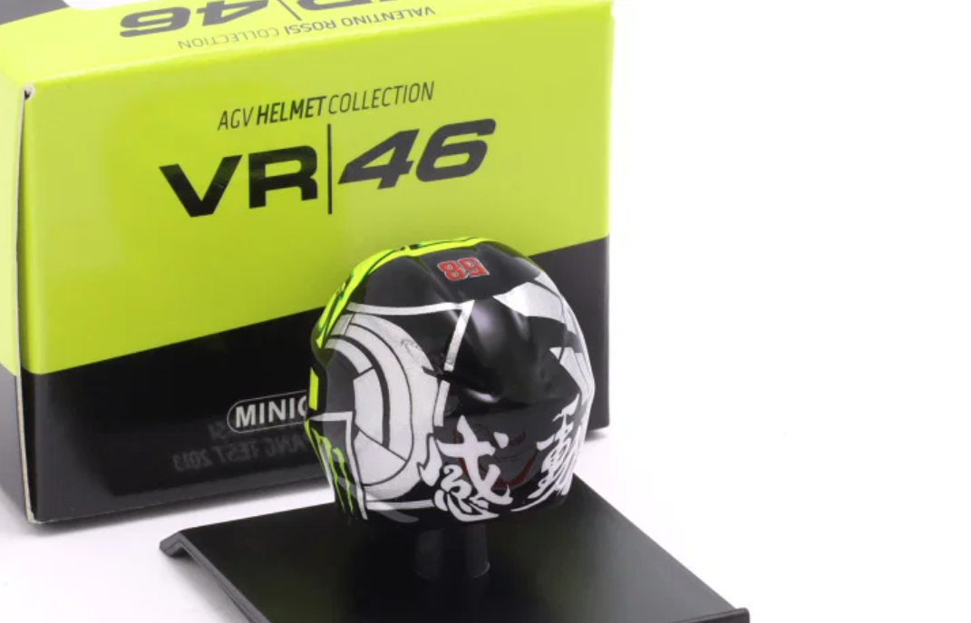 1/10 Minichamps 2023 Valentino Rossi #46 Yamaha Factory Racing Moto GP Test Sepang Helmet Model