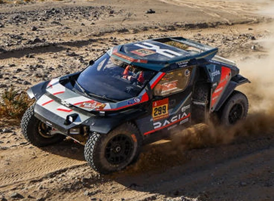 1/43 Spark Dacia Sandrider No.299 Winner Dakar Rally 2026 N. Al-Attiyah - F. Lurquin Car Model