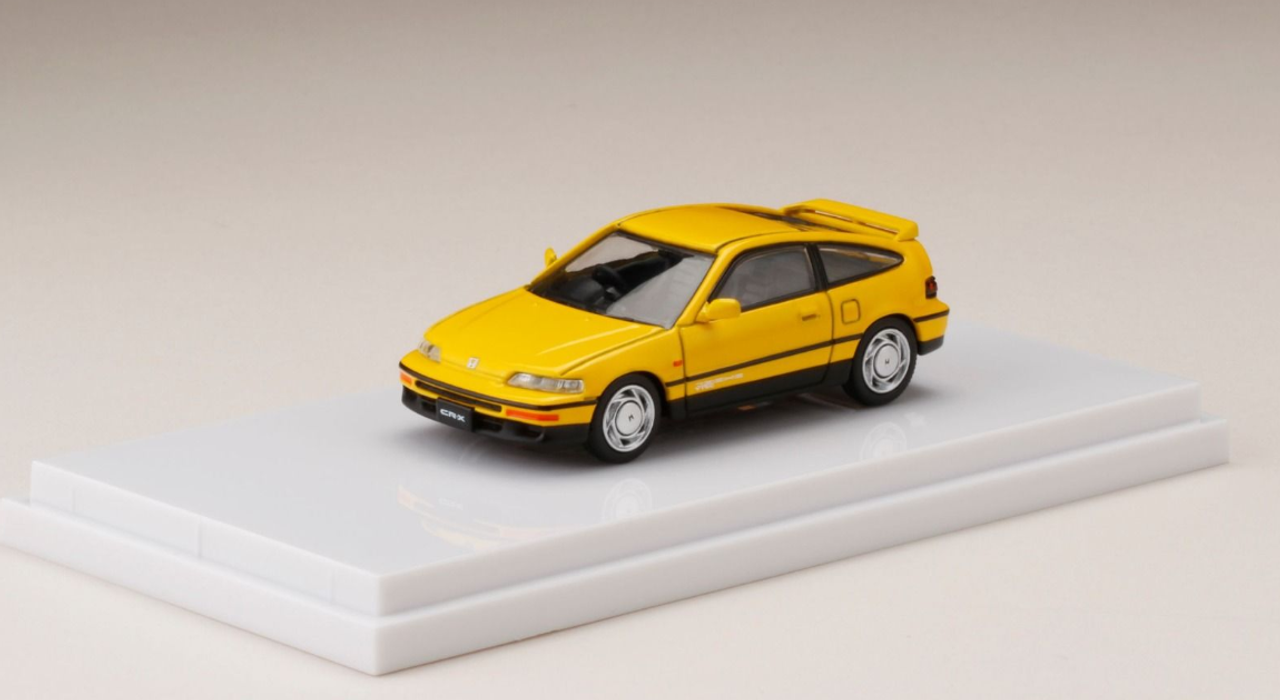HONDA CR-X Coupe イエロー 世界限定1536個 1/64 Hobby Japan Honda CR-X CRX EF8 (Yellow) Diecast Car