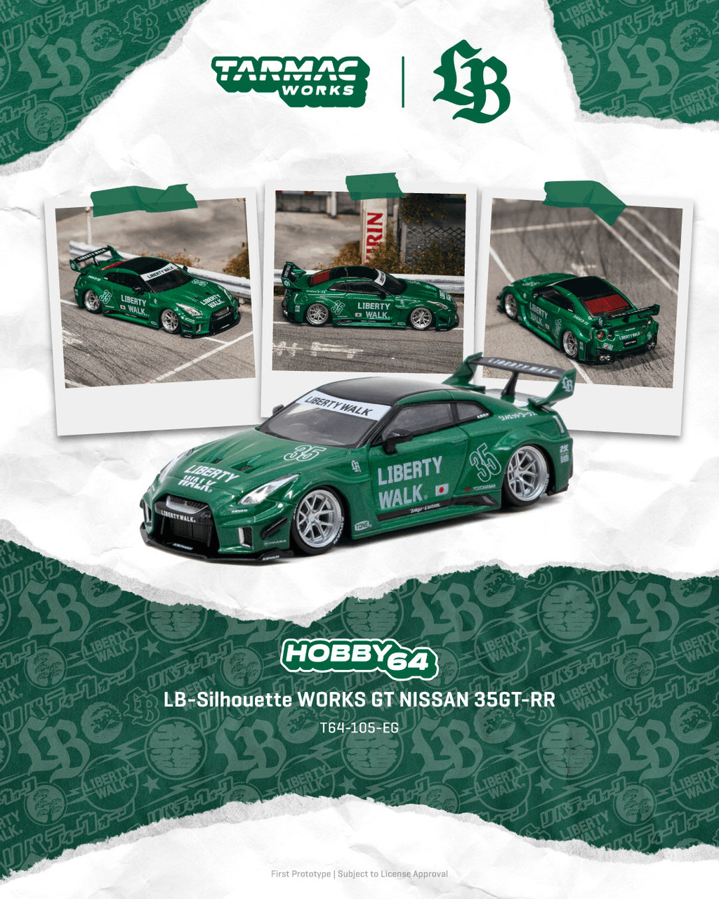 1/64 Tarmac Works Nissan Skyline GT-R R35 LB-Silhouette Works GT
