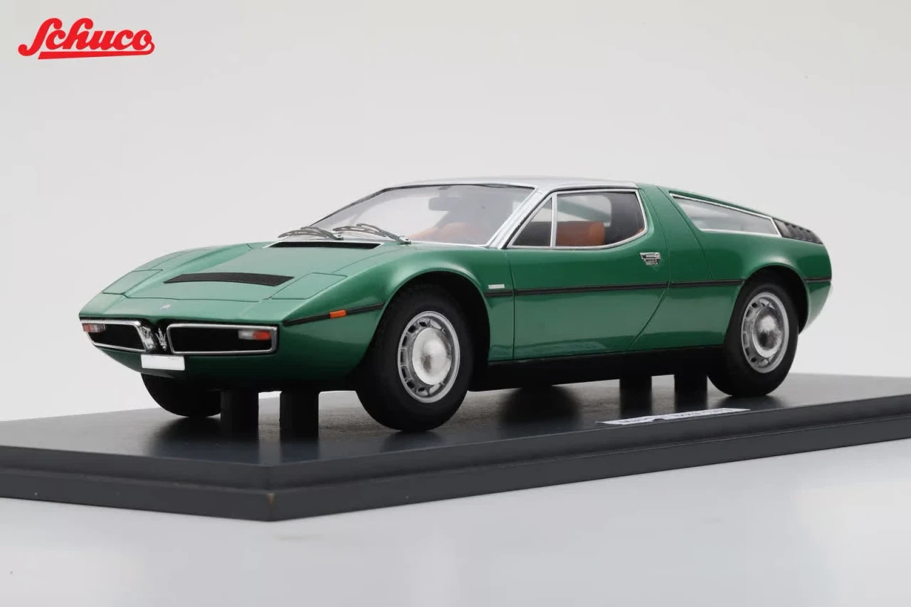 1/18 Schuco 1973 Maserati Bora (Green) Car Model