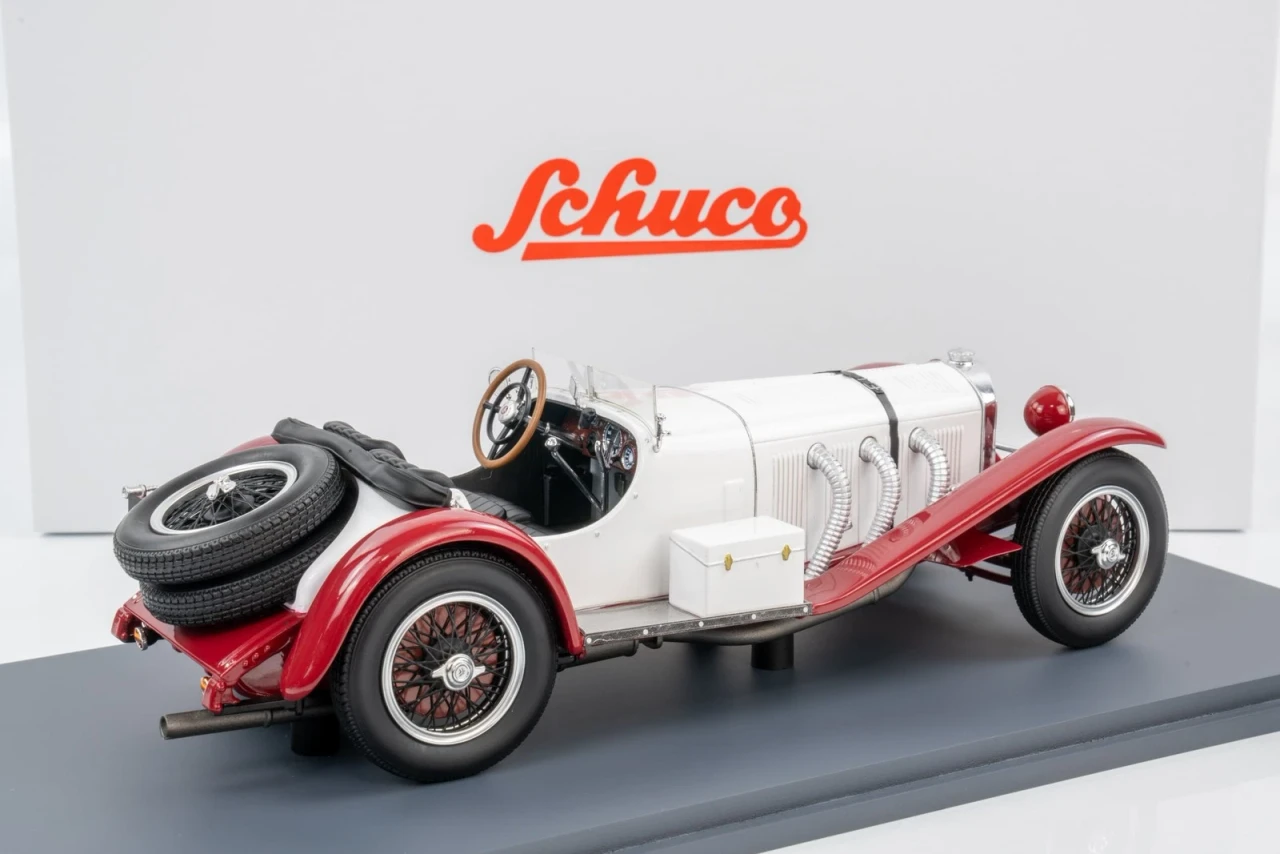 1/18 Schuco 1927 Mercedes-Benz SSK (White & Red) Car Model