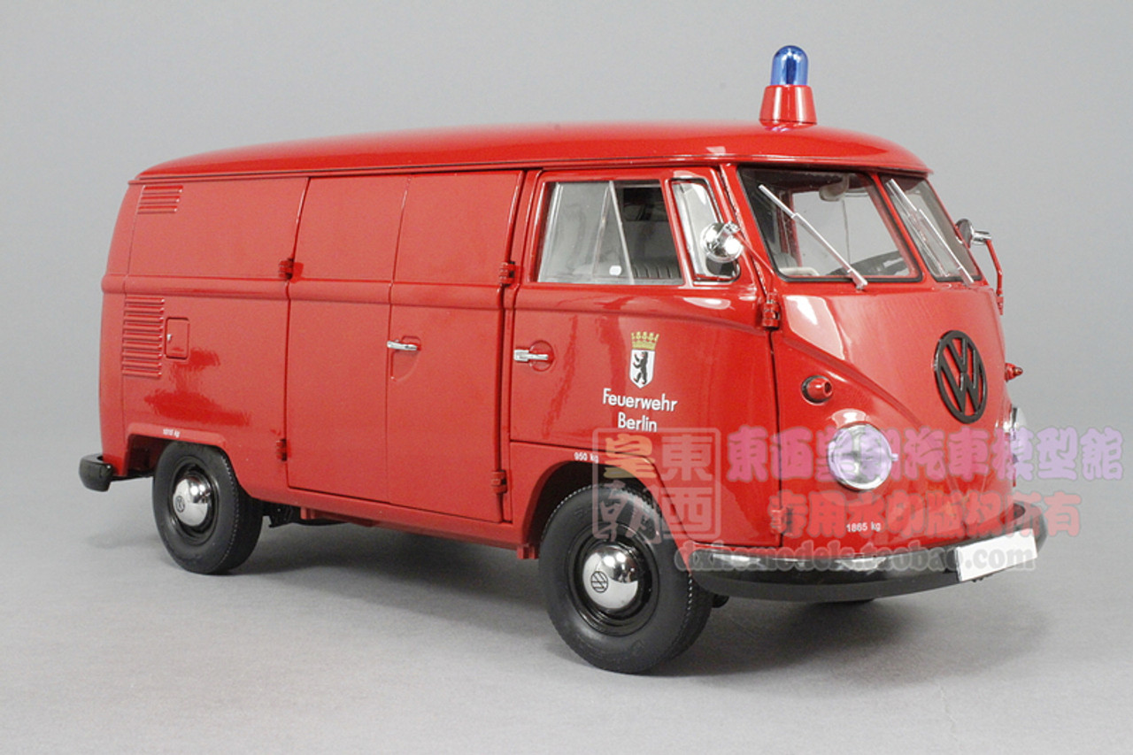 1/18 SCHUCO VOLKSWAGEN VW T1 TRANSPORTER FIREFIGHT BERLIN CAR MODEL