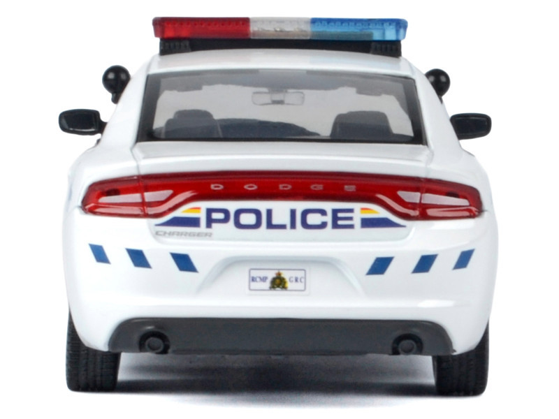2023 Dodge Charger Pursuit Police Car "Royal Canadian Mounted Police (RCMP)" White with Flashing Light Bar and Front and Rear Lights and Sound 1/24 Diecast Model Car by Motormax