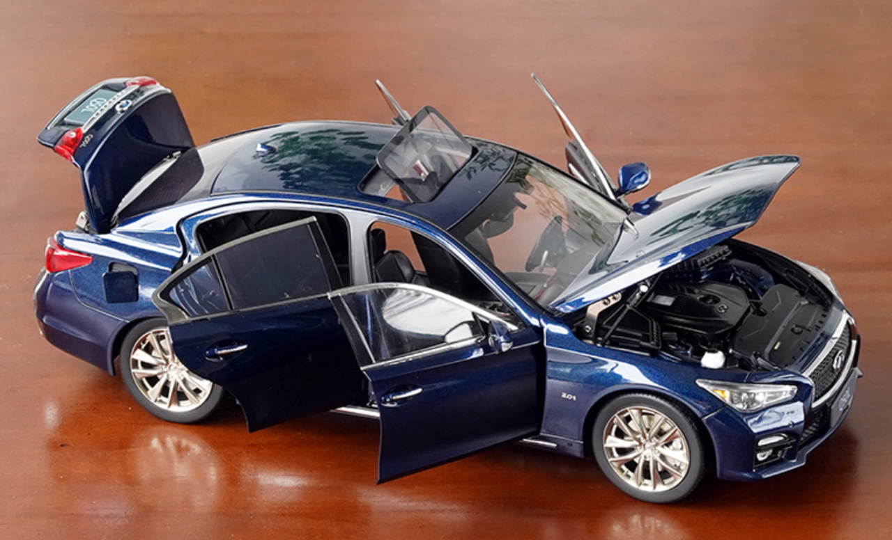 1/18 Dealer Edition Infiniti Q50 Q50S (Dark Blue) Diecast Car Model