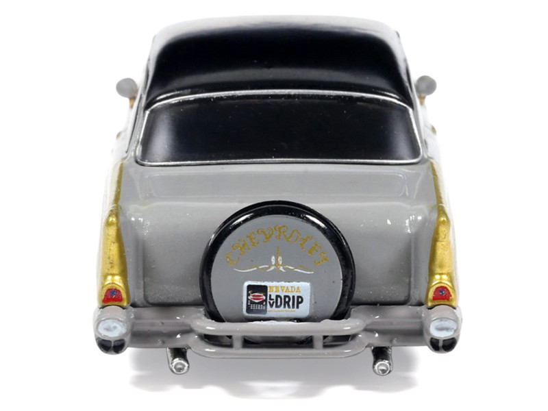 1957 Chevrolet Bel Air Lowrider Gray with Black Top and Gold