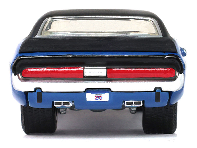 1970 Dodge Challenger Blue with Black Top "America 250 Edition" "Anniversary Collection" Series 18 1/64 Diecast Model Car by Greenlight