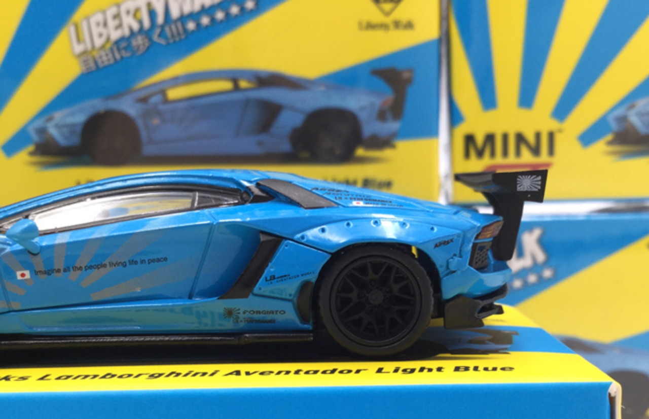 1/64 MINI GT Lamborghini Aventador LB★WORKS (Blue) Diecast Car Model